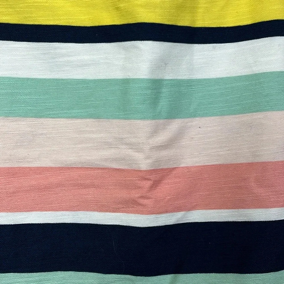 Loft Womens Mini Skirt 10 Multi Color Stripe Lined Back Zip Pink Blue Yellow EUC - Picture 3 of 9